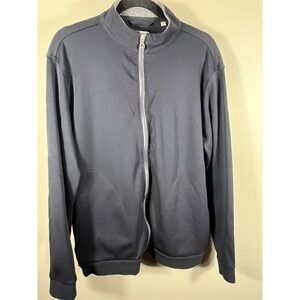 Linksoul Jacket Mens Large Navy Full Zip Performance Outdoors Tempus Fugit (I)